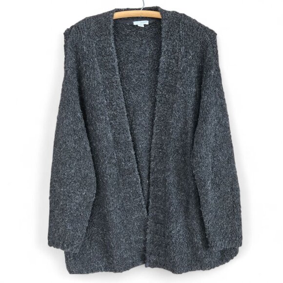 J. Jill Sweaters - J.Jill Pure Jill Womens Large Boucle Cardigan Sweater Wool Blend Black Pockets